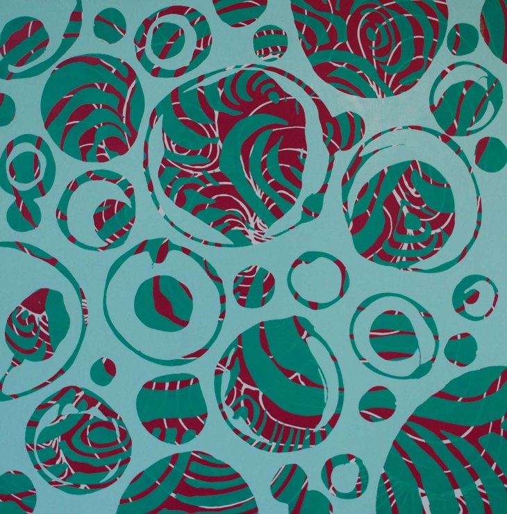 Abstract art painting, titled Changes #2, by Angie Lister